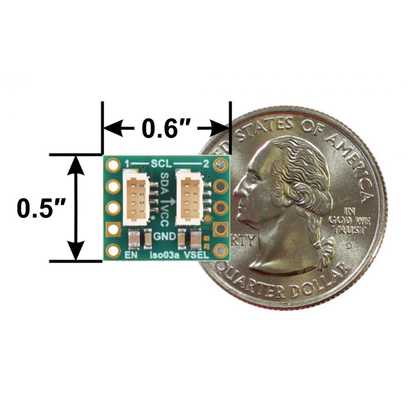 Pololu I2C Isolator with Isolated Power and Connectors