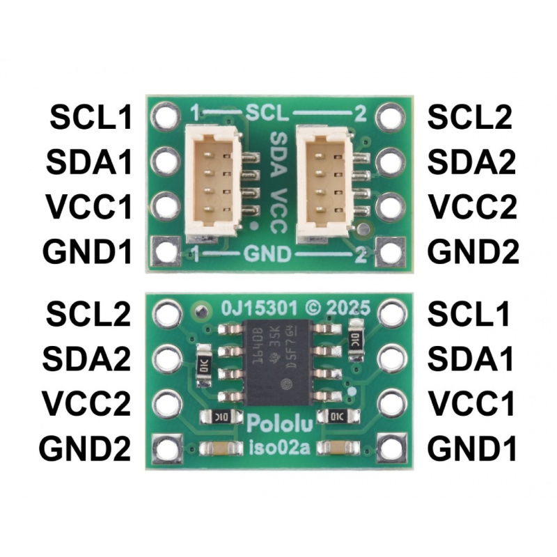 Pololu I2C Isolator with Connectors, ISO1640