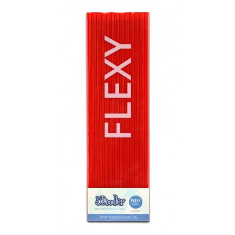 Filament 3Doodler Create i PRO, FLEXY, 3mm, 25 sztuk, Flexy Red