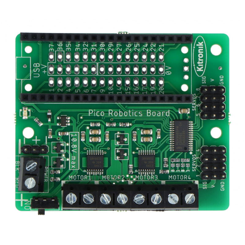 Kitronik Robotics Board - Treiber für 4 Motoren und 8 Servos -