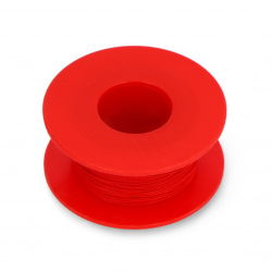 Kynar versilbertes Kupfer-Montagekabel - 0,25 mm/AWG 30 - rot - 50m