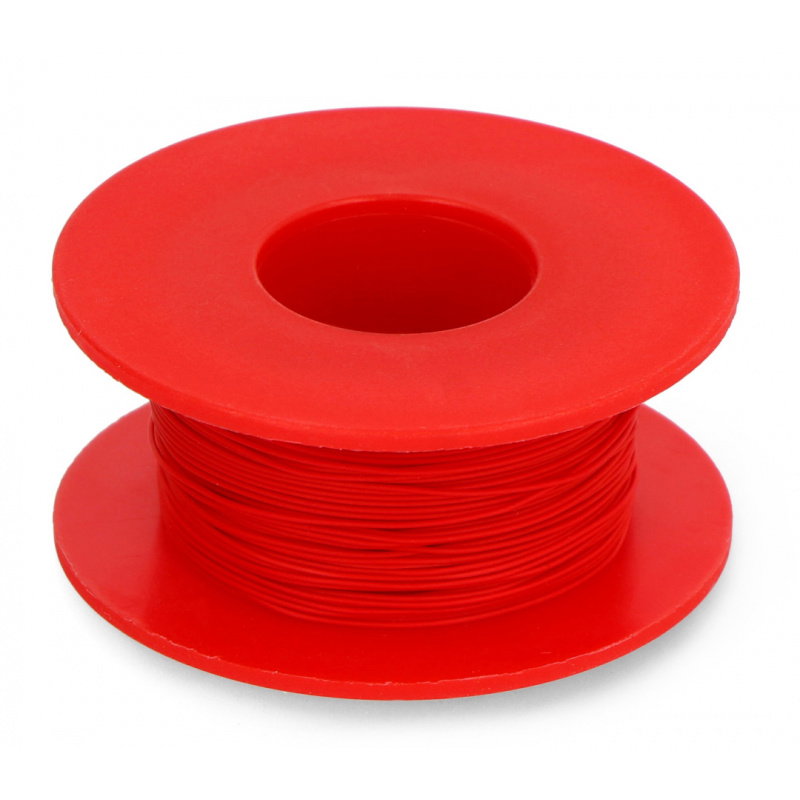 KYNAR versilbertes Kupfer-Montagekabel - 0,25 mm/AWG 30 - rot - 50m