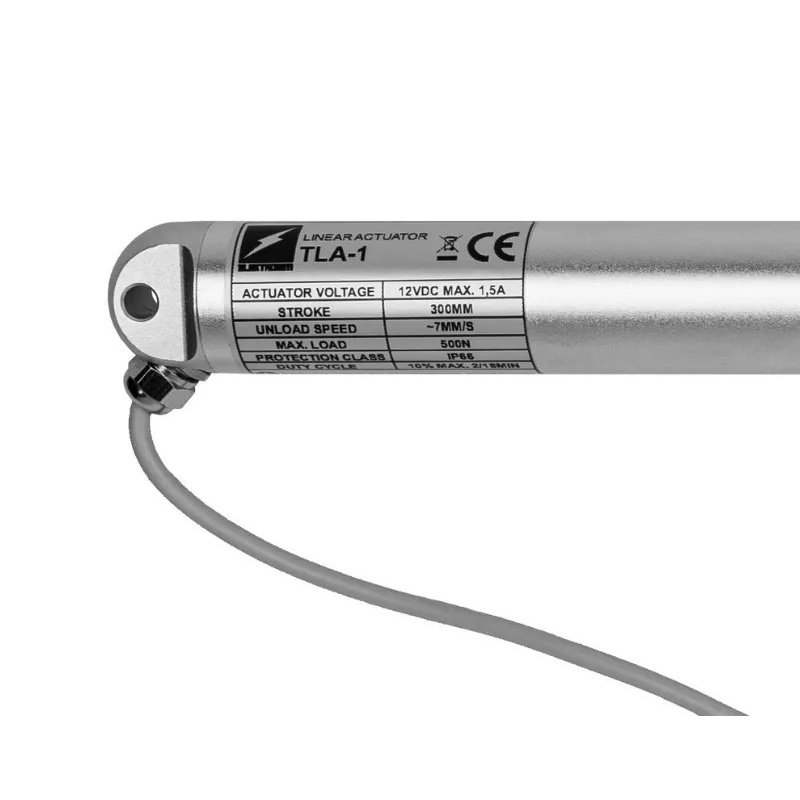 Siłownik tubowy 12V TLA-1 500N 7mm/s z wyłącznikiem