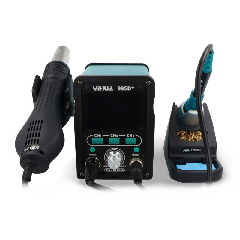 Yihua 995D+ Heißluft- und Grottenlötstation mit Gebläse in Küvette - 720W