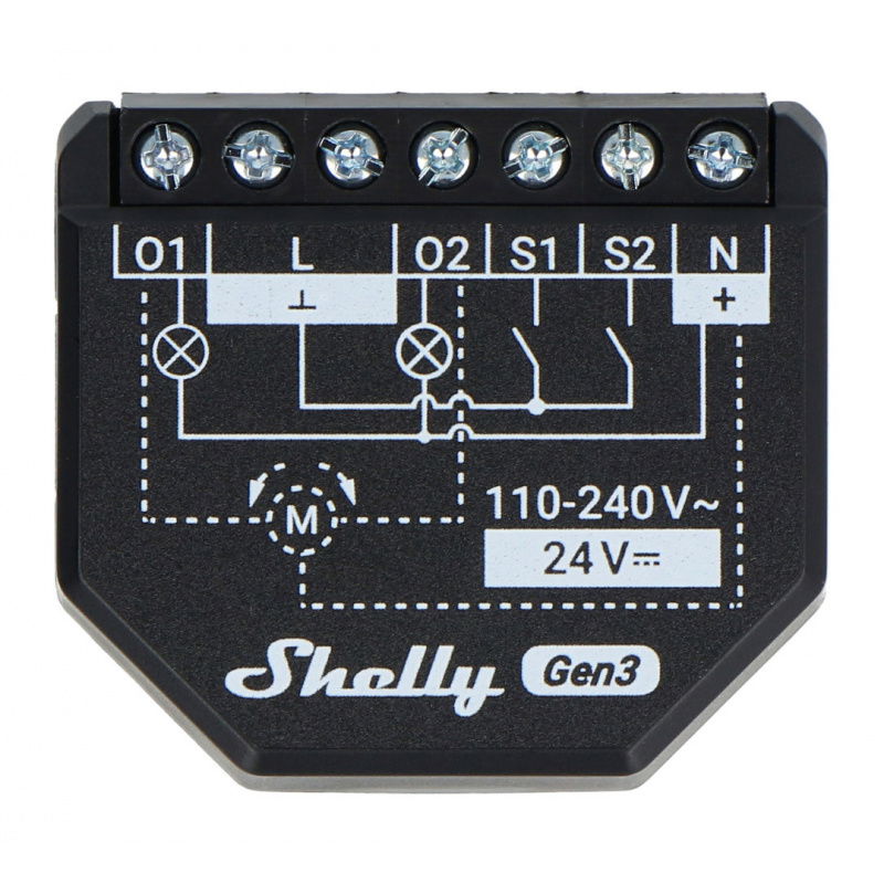 Zestaw 4 Sterowników Shelly 2PM Gen3 WiFi/Bluetooth