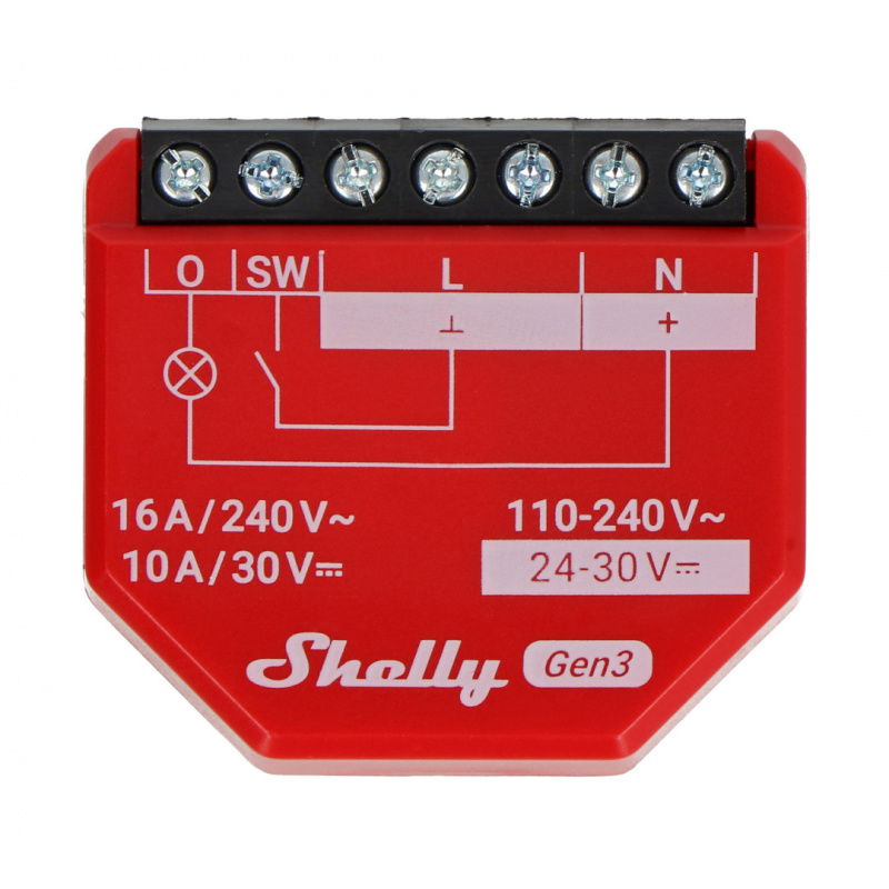 Zestaw 4 Sterowników Shelly 1PM Gen3 WiFi/Bluetooth