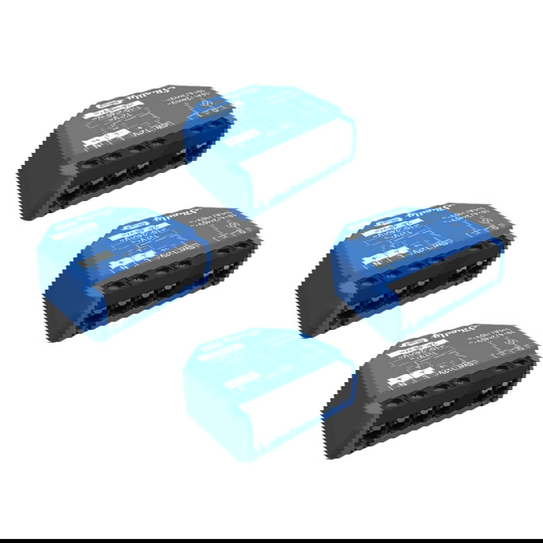 Zestaw 4 Sterowników Shelly 1 Gen3 WiFi/Bluetooth