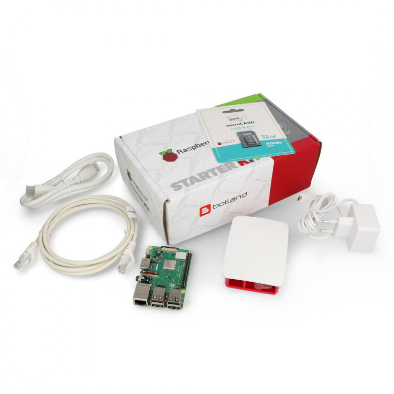Set aus Raspberry Pi 3B + WiFi + 32 GB microSD + offizielles