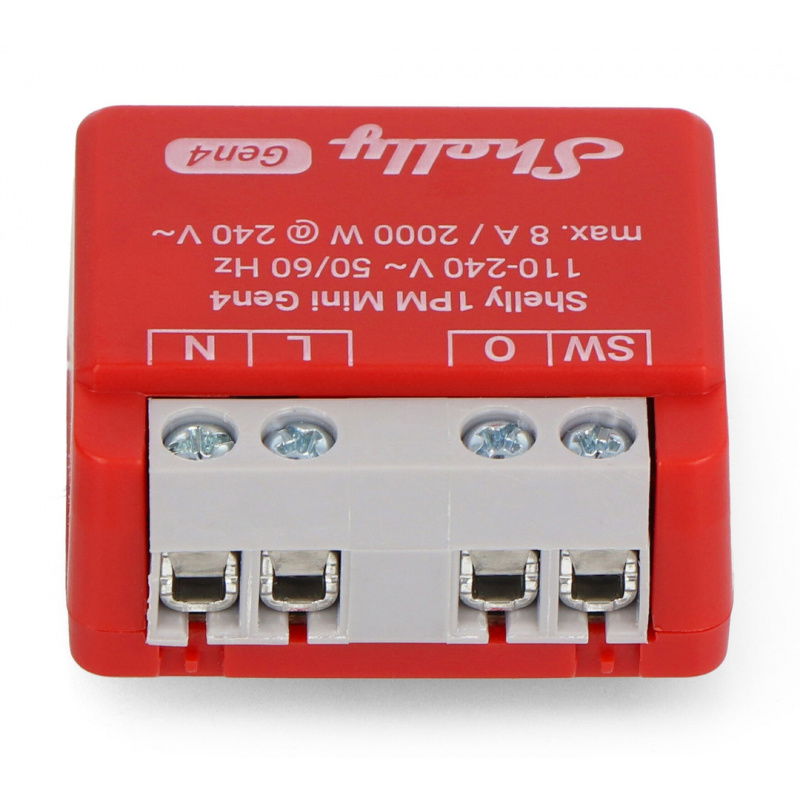 Shelly 1 PM Mini Gen4 - przekaźnik 240V/8A
