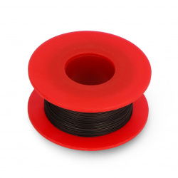 KYNAR Montagekabel aus versilbertem Kupfer - 0,25mm/AWG 30 - schwarz - 50m