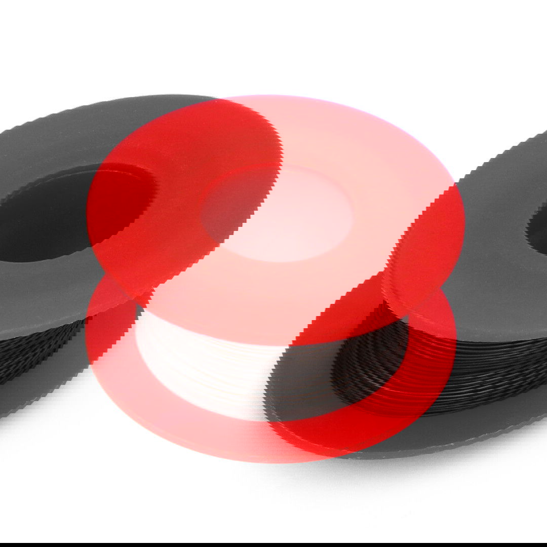 KYNAR Montagekabel aus versilbertem Kupfer - 0,25mm/AWG 30 - schwarz - 50m