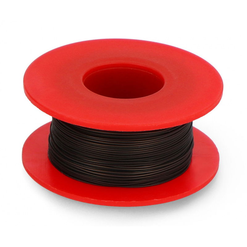 KYNAR Montagekabel aus versilbertem Kupfer - 0,25mm/AWG 30 - schwarz - 50m