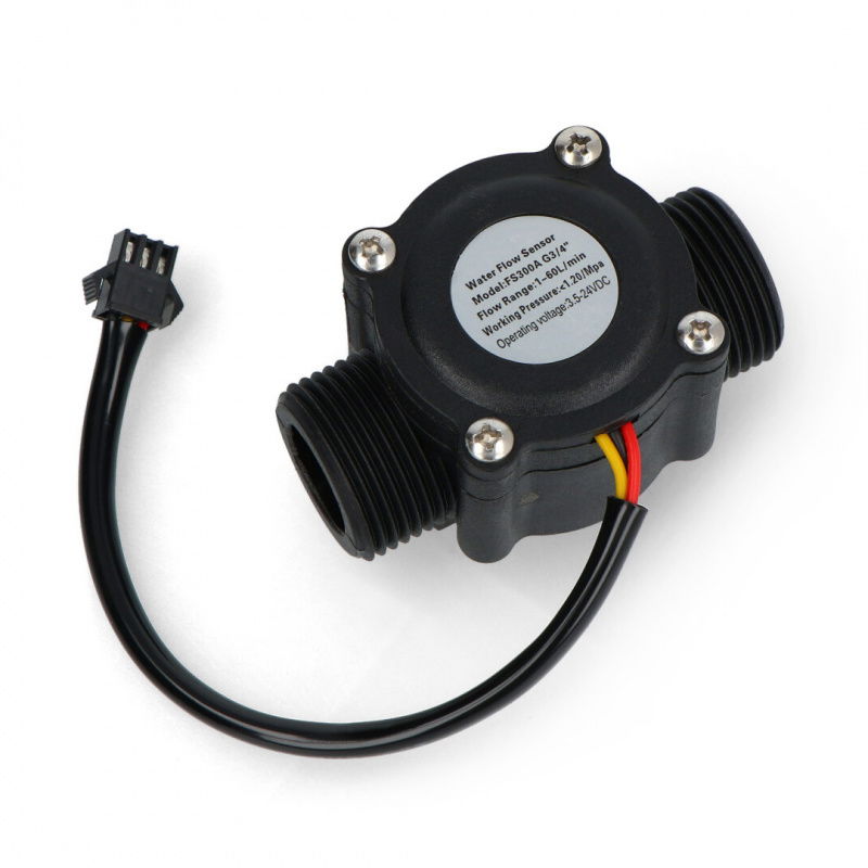 Flüssigkeitsdurchflusssensor FS300A 60l/min - 3/4'' Gewinde