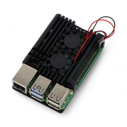 JustPi Gehäuse für Raspberry Pi 5 mit zwei Lüftern - Aluminium