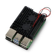 JustPi Gehäuse für Raspberry Pi 5 mit zwei Lüftern - Aluminium