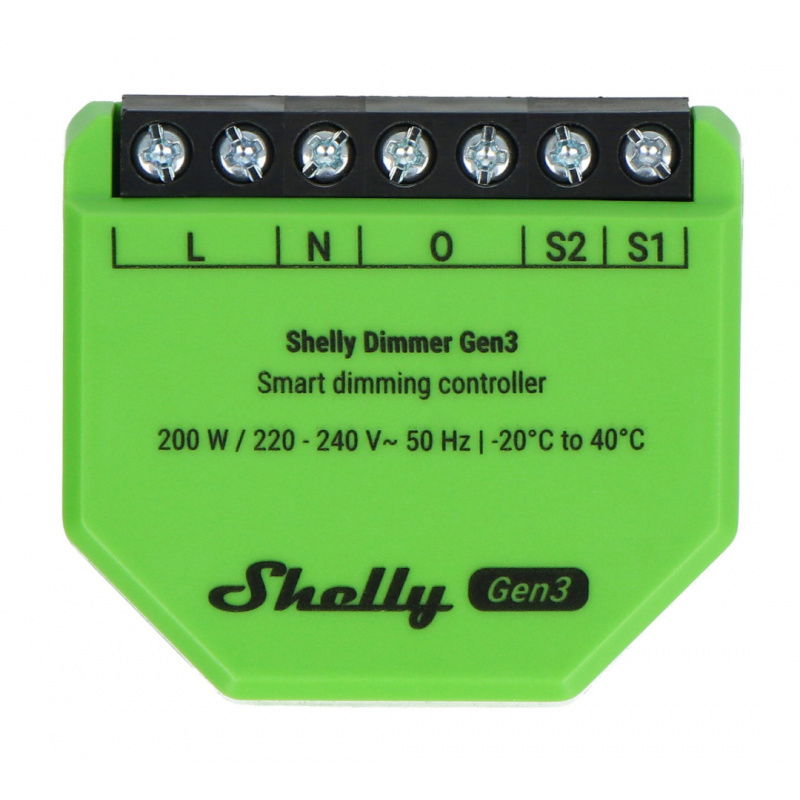 Shelly Dimmer Gen3 - inteligentny ściemniacz światła WiFi