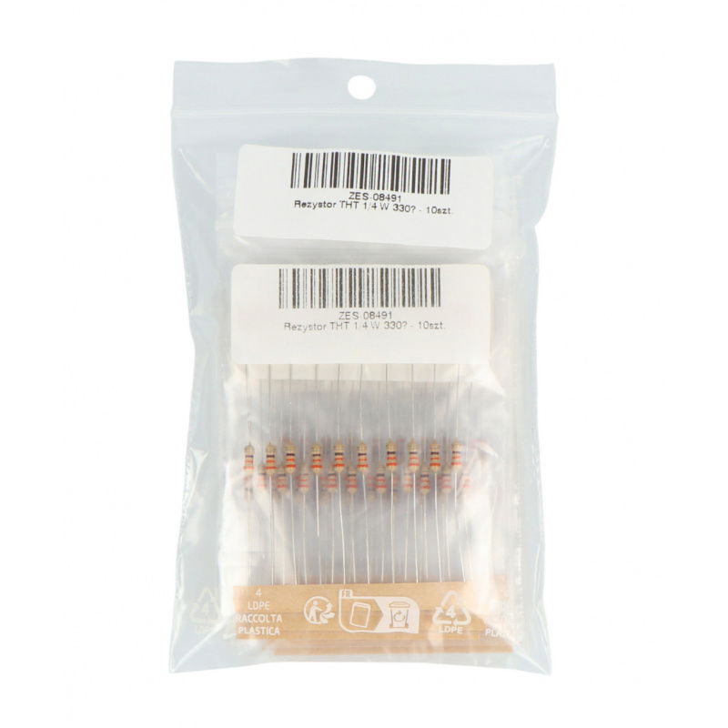 THT-Widerstand 1/4 W 330Ω - 10St.