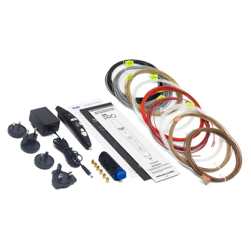 3Doodler PRO+ 3D-Druckstift - Set mit 9 Filamenten + Zubehör