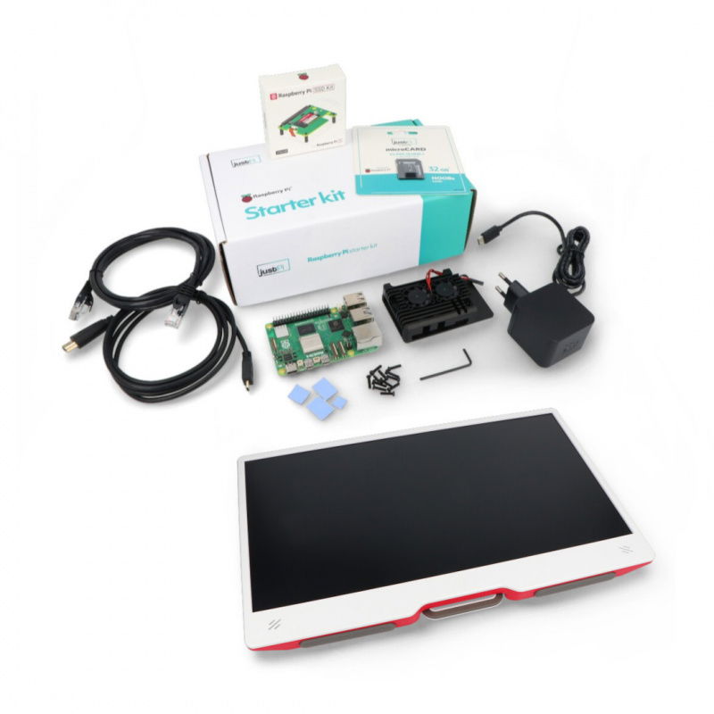 JustPi Pro Kit mit Raspberry Pi 5 8GB + SSD + Monitor + 32GB