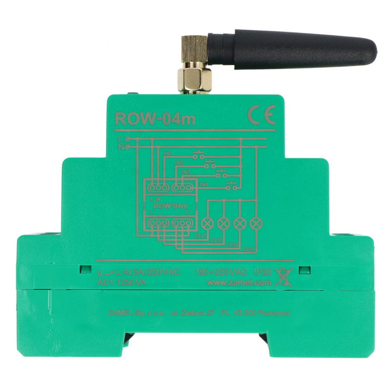 Modułowy 4-kanałowy odbiornik Wi-Fi -Supla