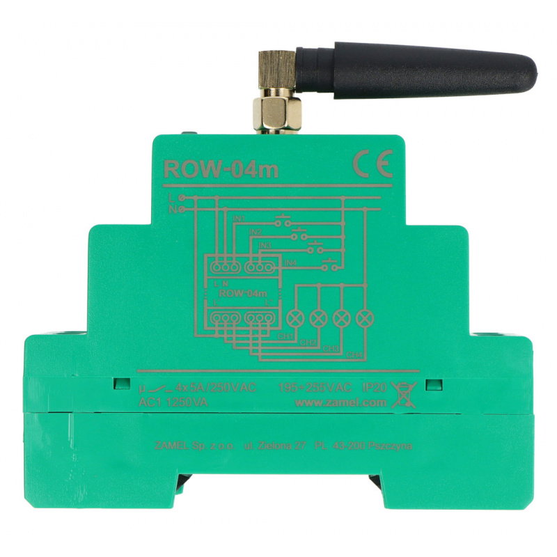 Modułowy 4-kanałowy odbiornik Wi-Fi -Supla