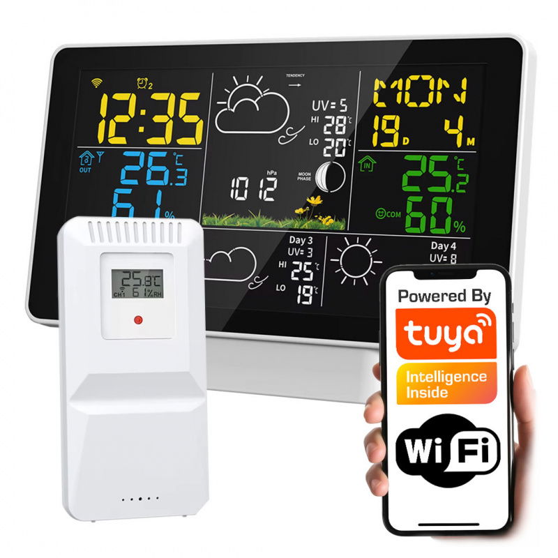 Stacja Pogodowa Zewnętrzny Czujnik Temperatury i Wilgotności