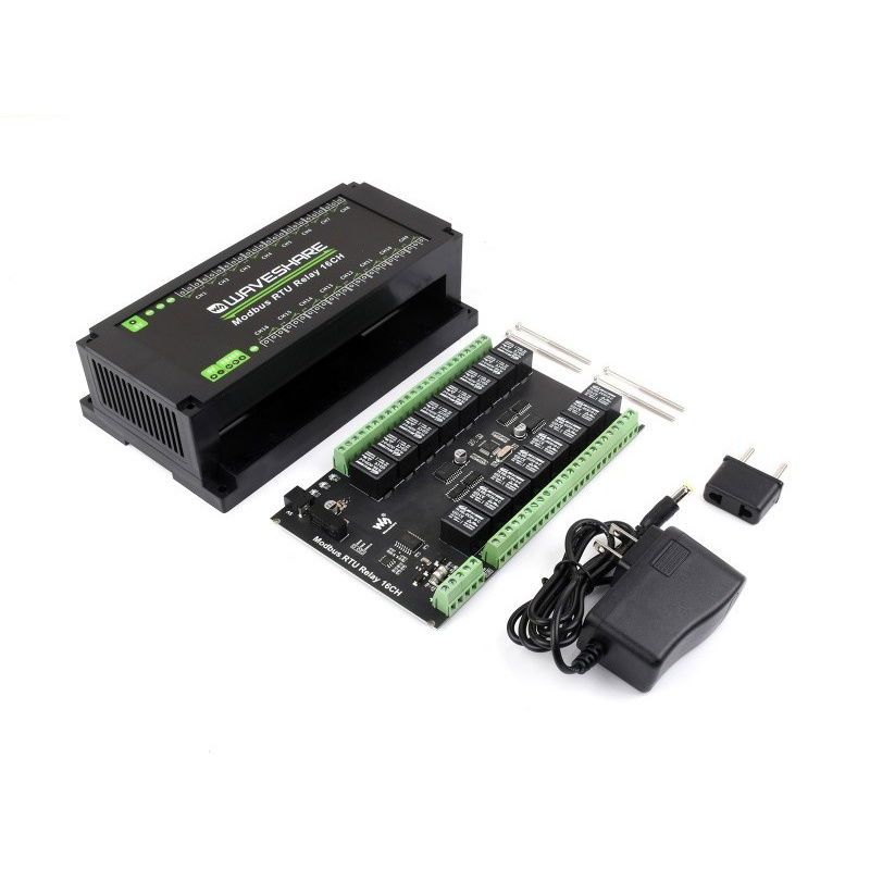 Modbus RTU 16-Ch Relay Module, RS485 Interface, With Multiple