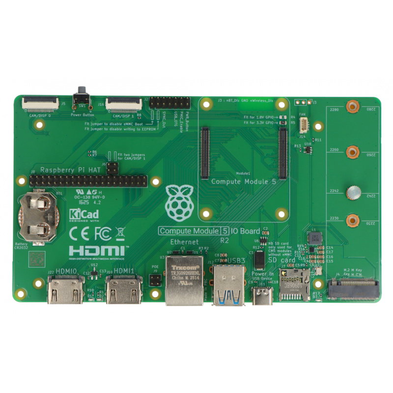 Raspberry Pi Compute Module 5 IO Board R2 - Erweiterungsplatine