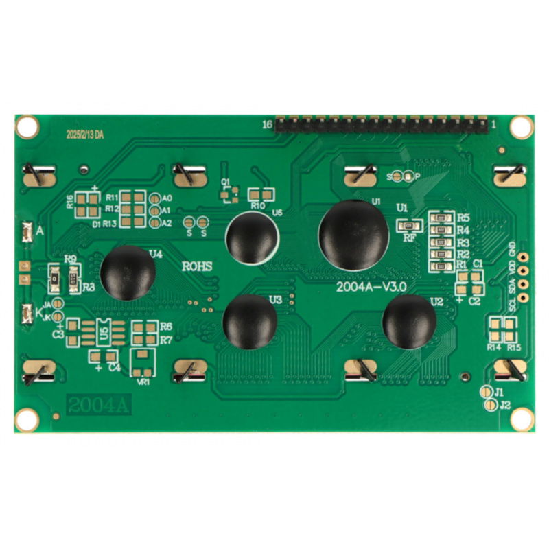 LCD-Display 4x20 Zeichen blau mit Anschlüssen - justPi