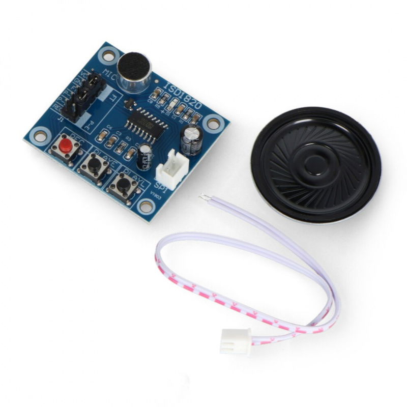 ISD1820-Modul für Tonaufnahme und -wiedergabe + Lautsprecher