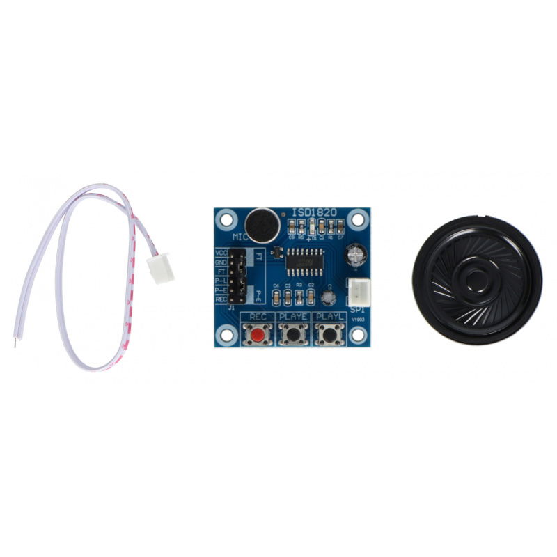 ISD1820-Modul für Tonaufnahme und -wiedergabe + Lautsprecher
