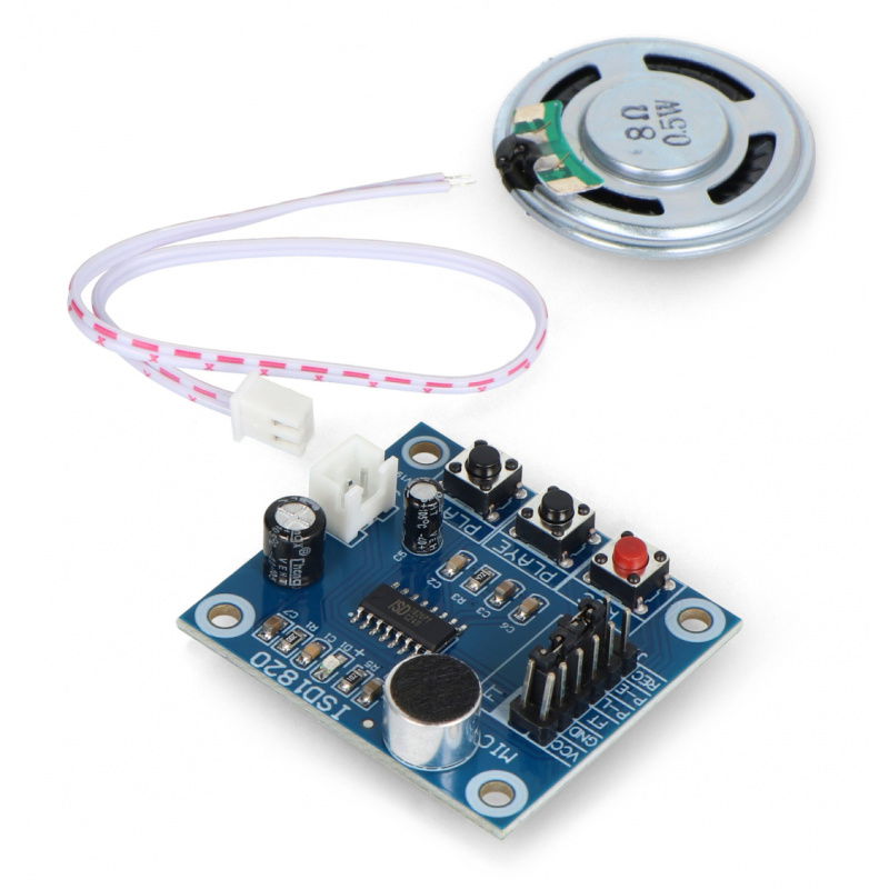 ISD1820-Modul für Tonaufnahme und -wiedergabe + Lautsprecher