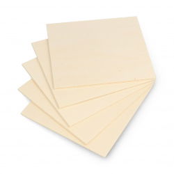 Sklejka topolowa 3mm 110x120mm - 5szt.