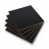Schwarze HDF-Tafel - 3 mm - 160x160 mm - 5 Stück.