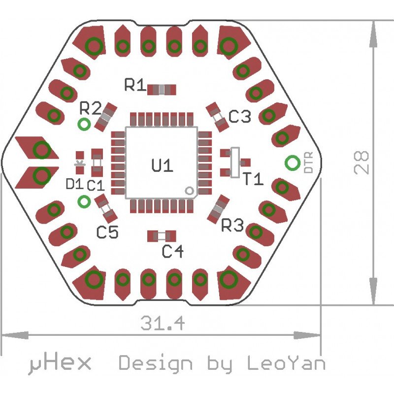 μHex Low Power Mikrocontroller – Arduino-kompatibel