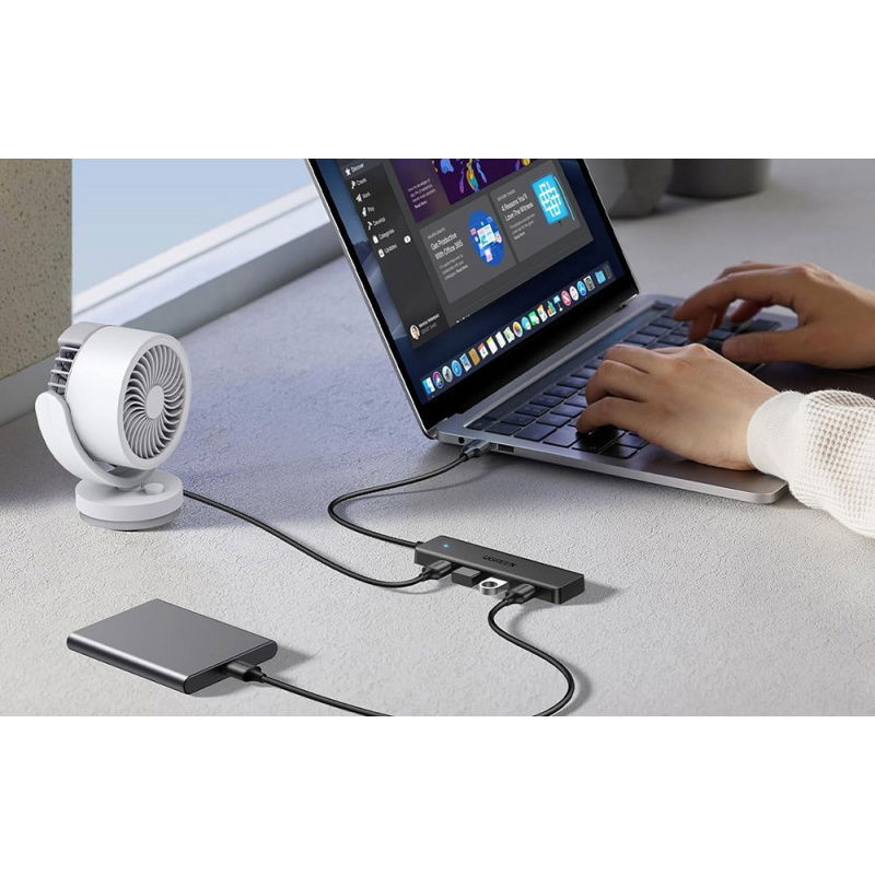 Adapter UGREEN 4w1 25851 Hub USB-A do 4x USB-A (czarny)