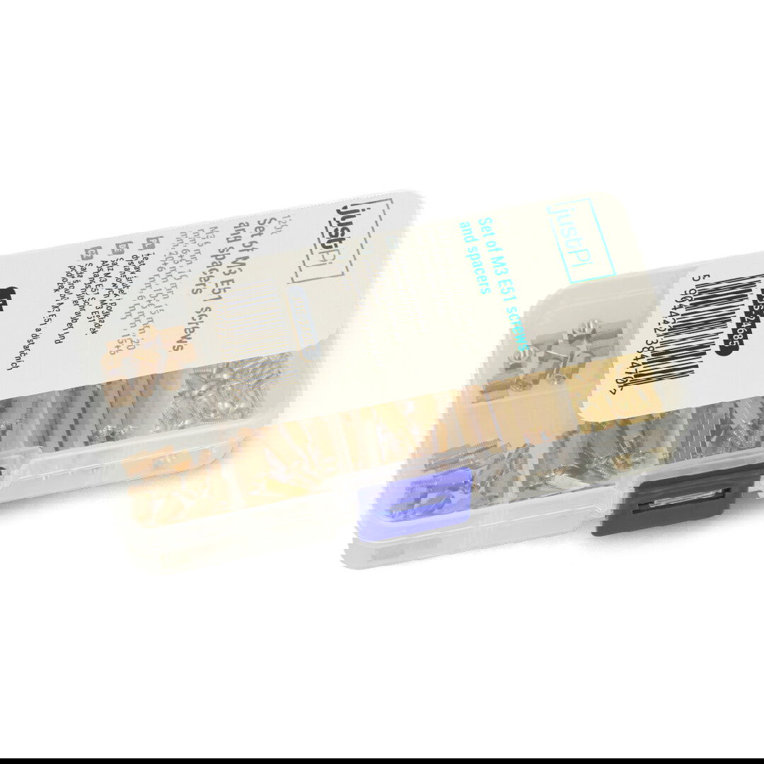 Zestaw śrubek i podkładek dystansowych M3 E51 - 120 elementów