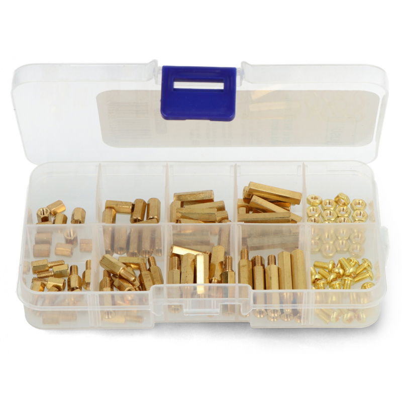 Zestaw śrubek i podkładek dystansowych M3 E51 - 120 elementów