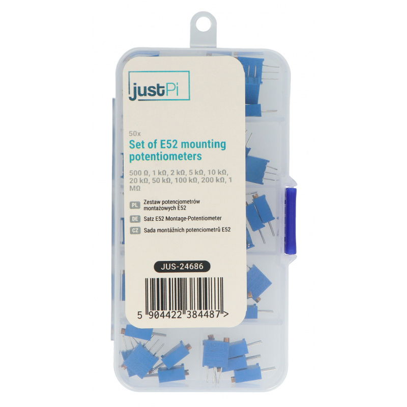 Zestaw potencjometrów montażowych E52 - 50szt.