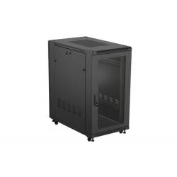 SZAFA INSTALACYJNA RACK STOJĄCA 19" 22U 600X1000 CZARNA DRZWI