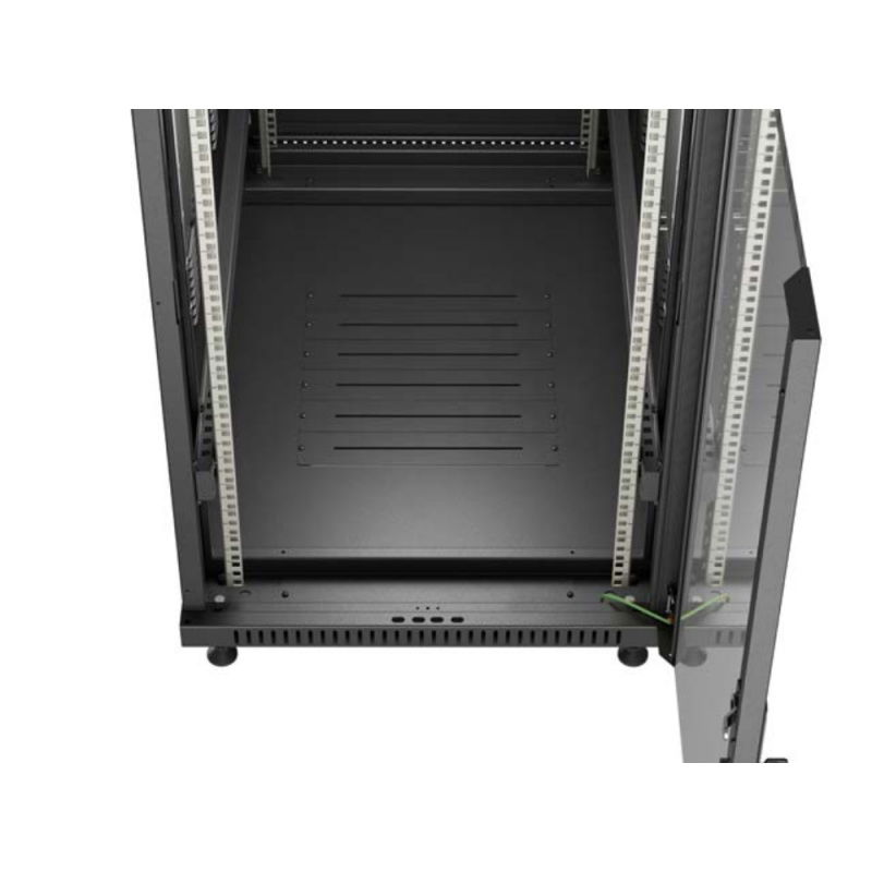 SZAFA INSTALACYJNA RACK STOJĄCA 19" 22U 600X1000 CZARNA DRZWI