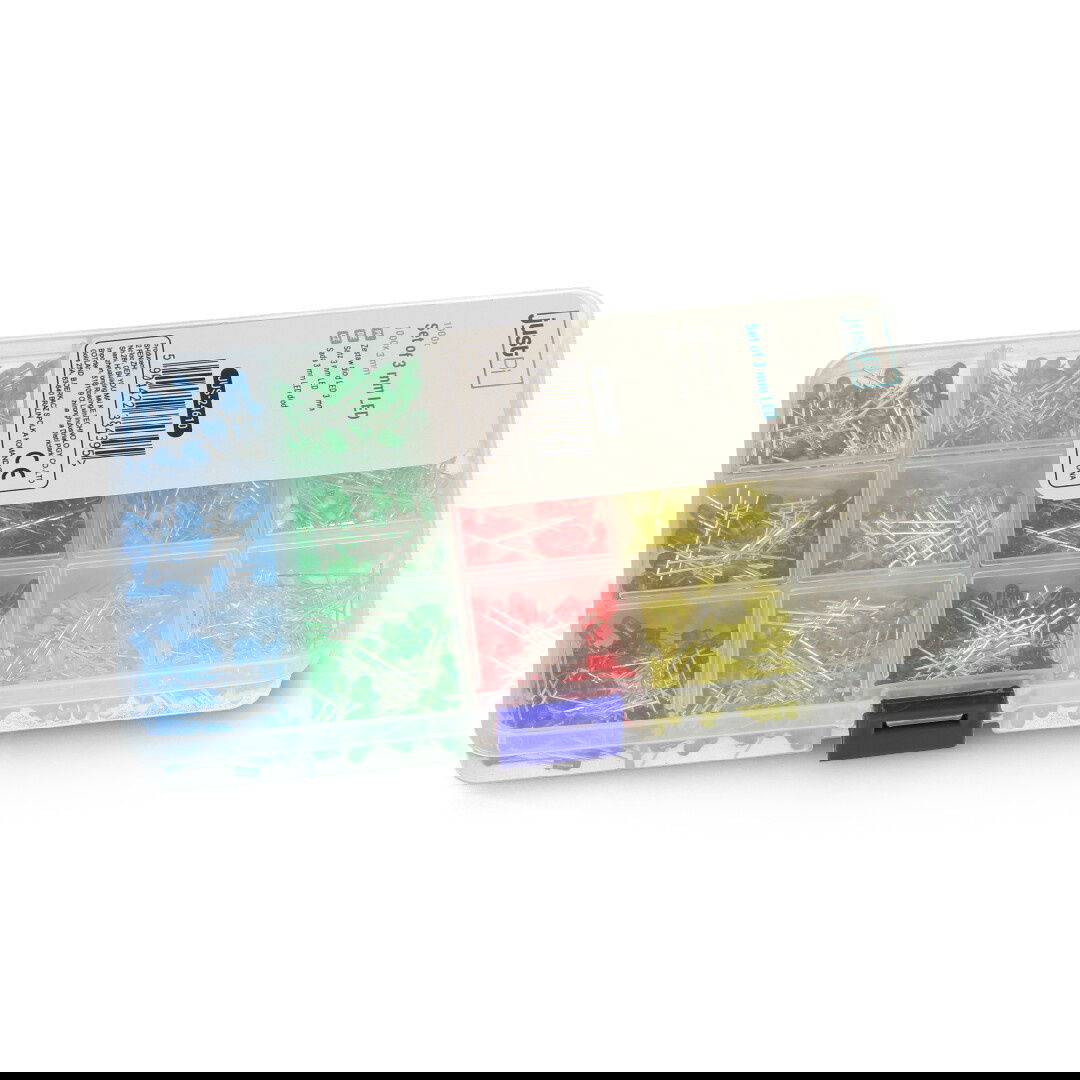 Zestaw diod LED 3mm - 1000szt. + organizer