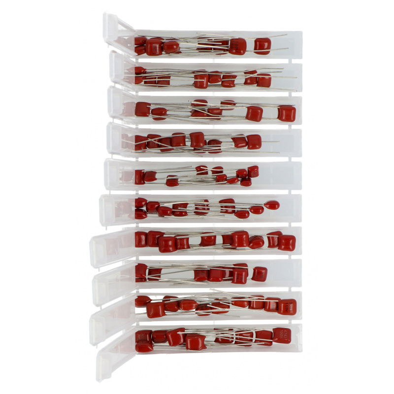 Zestaw kondensatorów foliowych poliestrowych 100V - 100szt.