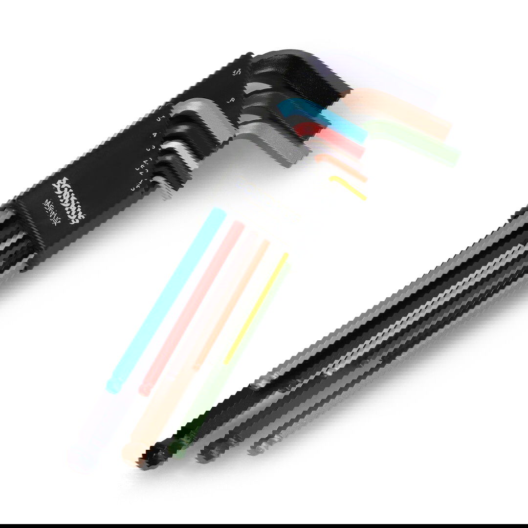 Zestaw imbusów 1,5 - 10 BONDHUS - długie, z kulką, kolor [9 cz.]