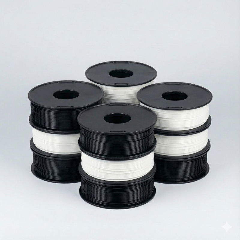 Pakiet filamentów Devil Design - czarno-biały PLA + PETG -