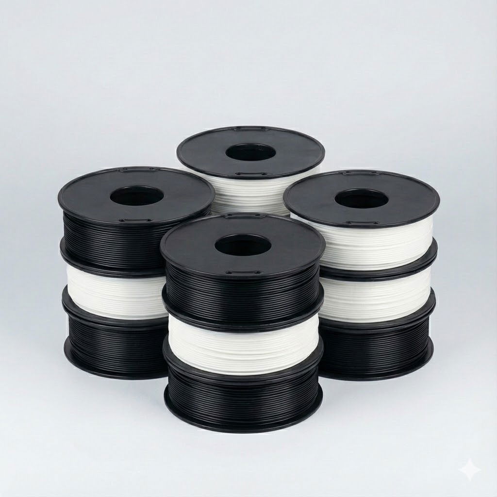 Pakiet filamentów Devil Design - czarno-biały PLA + PETG -