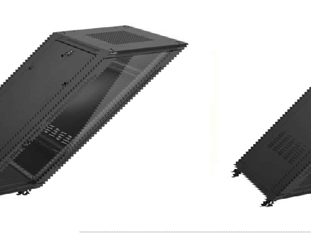 SZAFA INSTALACYJNA RACK STOJĄCA 19" 22U 600X1200 CZARNA DRZWI