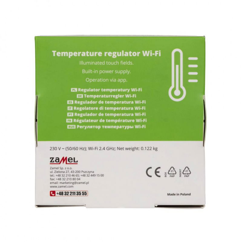 Regulator temperatury Wi-Fi GKW-02 - biały
