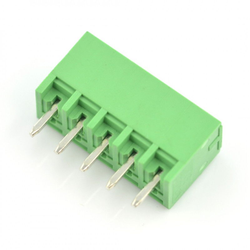 Stecker, 5-polige Tragleiste, Raster 3,5 mm, senkrecht, aufgebaut