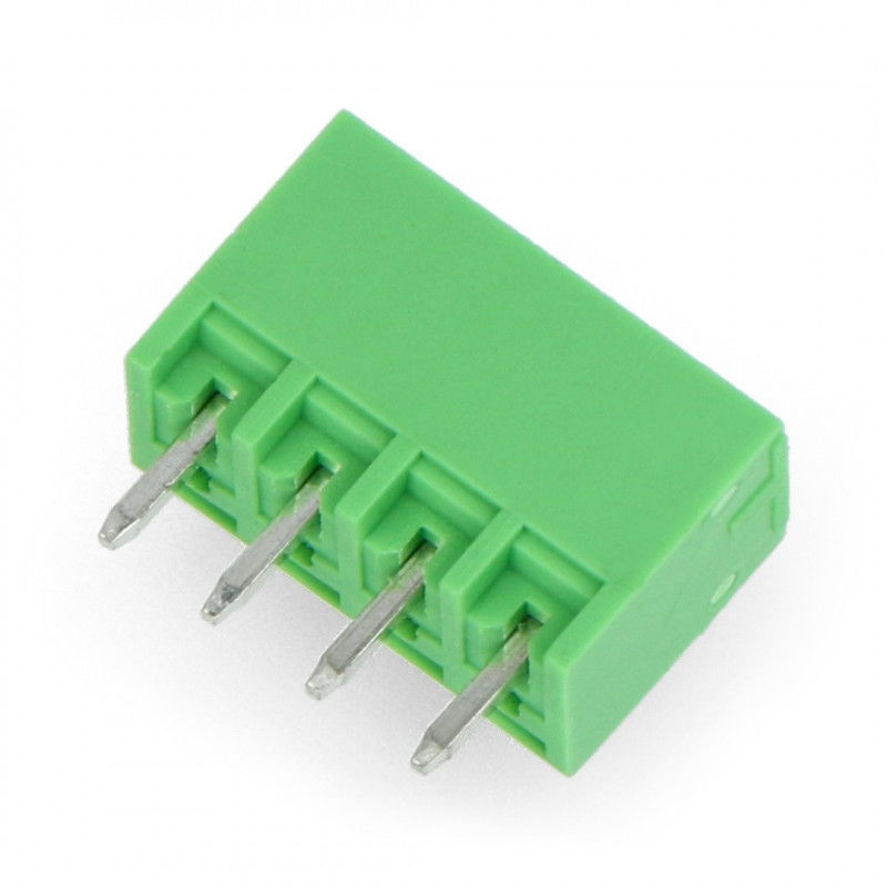 Stecker, 4-polige Montageleiste, Raster 3,5 mm, senkrecht, aufgebaut